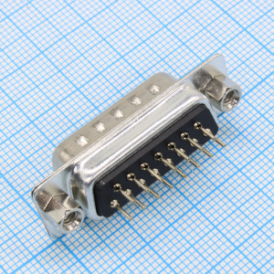 DS1034-15MBNSI26, Разъем D-Sub штыревой 15 контактов на плату