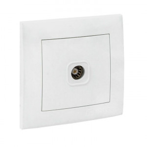 Валенсия розетка телевизионная 1-местная оконечная 10дБ-240МГц белая EKF PROxima