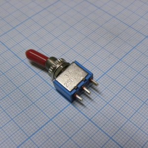 KNX-103-D1, Тумблер ON-OFF-ON 1 перекл. группа контактов 3А,250В