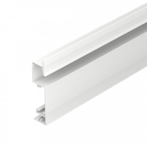 Профиль PLINTUS-H73-F-2000 WHITE 043592, Алюминиевый профиль-плинтус для светодиодных лент и линеек. Цвет - белый RAL9003 (порошковая окраска). Габаритные размеры (LхWхH): 2000x17,6x72,1 мм. Ширина площадки для ленты 12 мм. Аксессуары приобретаются отдельно. Цена за метр.