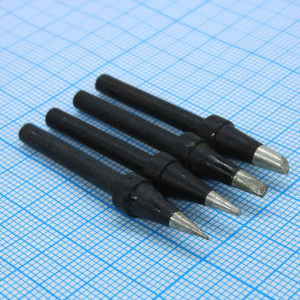 Набор жал N4-1/2/3/4  Long Life, Набор сменных жал для паяльной станции ZD981, ZD982, ZD987: N4-1 Конус, N4-2 Игла, N4-3 Конус 45, N4-4 Волна