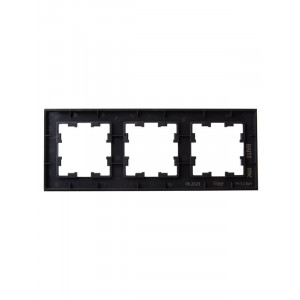 Рамка 3-м BRITE РУ-3-2-БрЧ стекло черн. BR-M32-G-K02
