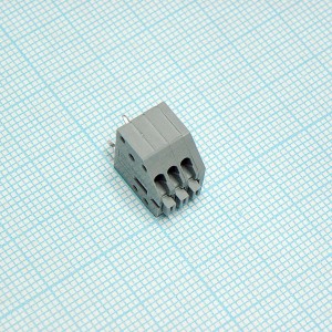 DG250-2.5-03P-11-00A(H), Нажимной безвинтовой клеммный блок 3 контакта. Зажим типа торцевой контакт. Серия DG250-2.5