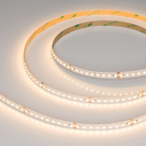 Лента UL-A126-10mm 24V Warm2700 (8 W/m, IP20, 5m) 044498, Светодиодная лента UL-A126, открытая IP20. Светодиоды 2835, 126 шт/м (630 шт на 5 м), белая плата, ширина 10 мм, скотч 3M. Цвет ТЕПЛЫЙ 2700 K, цветопередача CRI>90, угол 120°. Питание 24 В, мощность 8 Вт/м (40 Вт на 5 м). Размеры 5000x10x1.4 мм. Мин. отре