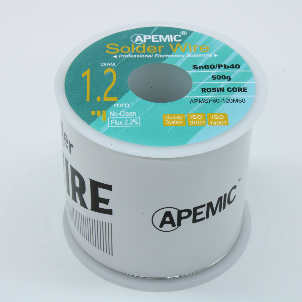 Изображение товара Припой Sn60Pb40 ROL0 1.2мм 500гр для пайки электронных деталей