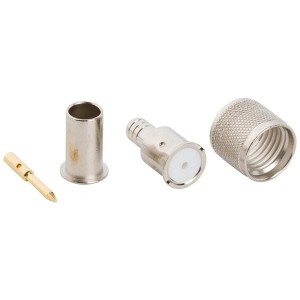 081-115N-1000, РЧ соединители / Коаксиальные соединители MINI UHF S CRIMP PLG FOR RG-58, 50 OHM