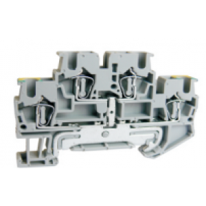 Заземляющая клемма UJ5-2.5/2-2/JD-LE, Заземляющая этажная клемма, 2 этажа, L-SL, тип фиксации провода: пружинный, номинальное сечение: 2,5 мм кв., ширина: 5,2 мм, цвет: серый, тип монтажа: DIN35, стандарт GB/T14048.1,