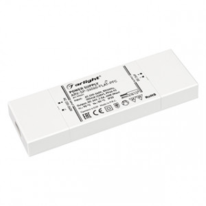 Блок питания ARV-SP-24060-FLAT-PFC (24V, 2.5A, 60W) 033261, Источник напряжения с гальванической развязкой для светодиодных изделий. Входное напряжение 220-240 VAC. Выходные параметры: 24 В, 2.5 А, 60 Вт. Встроенный PFC >0.95. Сверхтонкий пластиковый корпус IP20. Габаритные размеры длина 170 мм, ширина 57 мм, высо