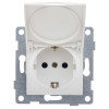 Розетка 1-м СП Ugra 16А 250В с заземл. защ. шторки с крышкой механизм бел. С11Р91-001