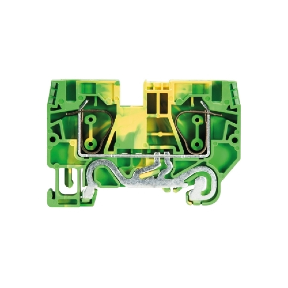 Изображение товара Заземляющая клемма WKFN 6 SL/35 пружинная для DIN 35 6 мм кв 41A желто-зеленая
