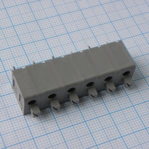 DG236-7.5-06P-11-00A(H), Нажимной безвинтовой клеммный блок 4 контакта. Зажим типа торцевой контакт