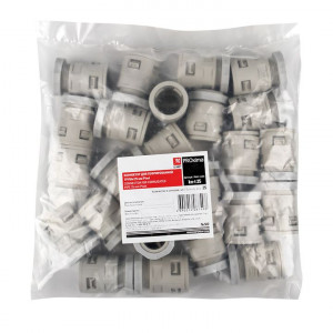 Коннектор для гофрированной трубы (25 мм) (25 шт) Plast kn-t-25
