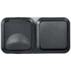 Блок ОП розетка + выключ. горизонт. TORS 16А IP55 TS142 графит TS-G10-6-55-V-K53