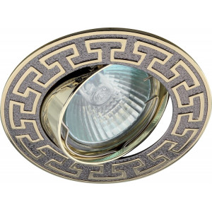 KL28 А GU/G Светильник литой пов. "антик Т" MR16,12V/220V, 50W черный металл/золото (100/2100) C0043723