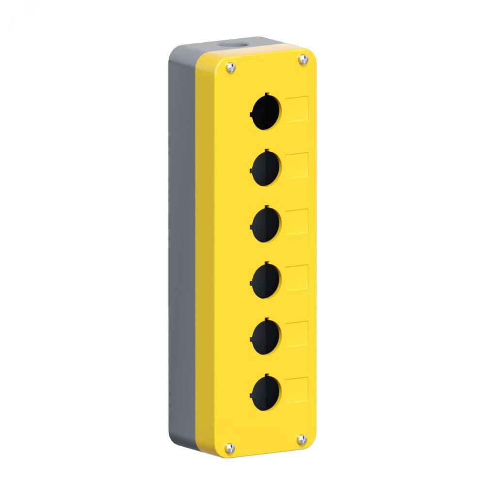 Изображение товара Корпус под кнопочный пост 6 мест MC06 DKC IP65 Встраиваемый желтый/серый