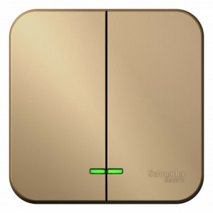 BLANCA О/У 2-клавишный ВЫКЛЮЧАТЕЛЬ (cх.5), 10А, 250B, ТИТАН C3(4) BLNVA105004