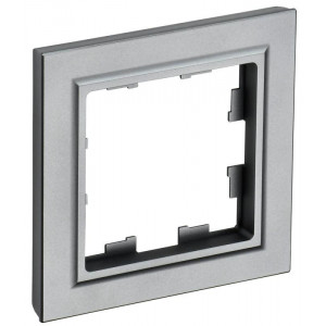 Рамка 1-м BRITE РУ-1-БрС сталь BR-M12-K46