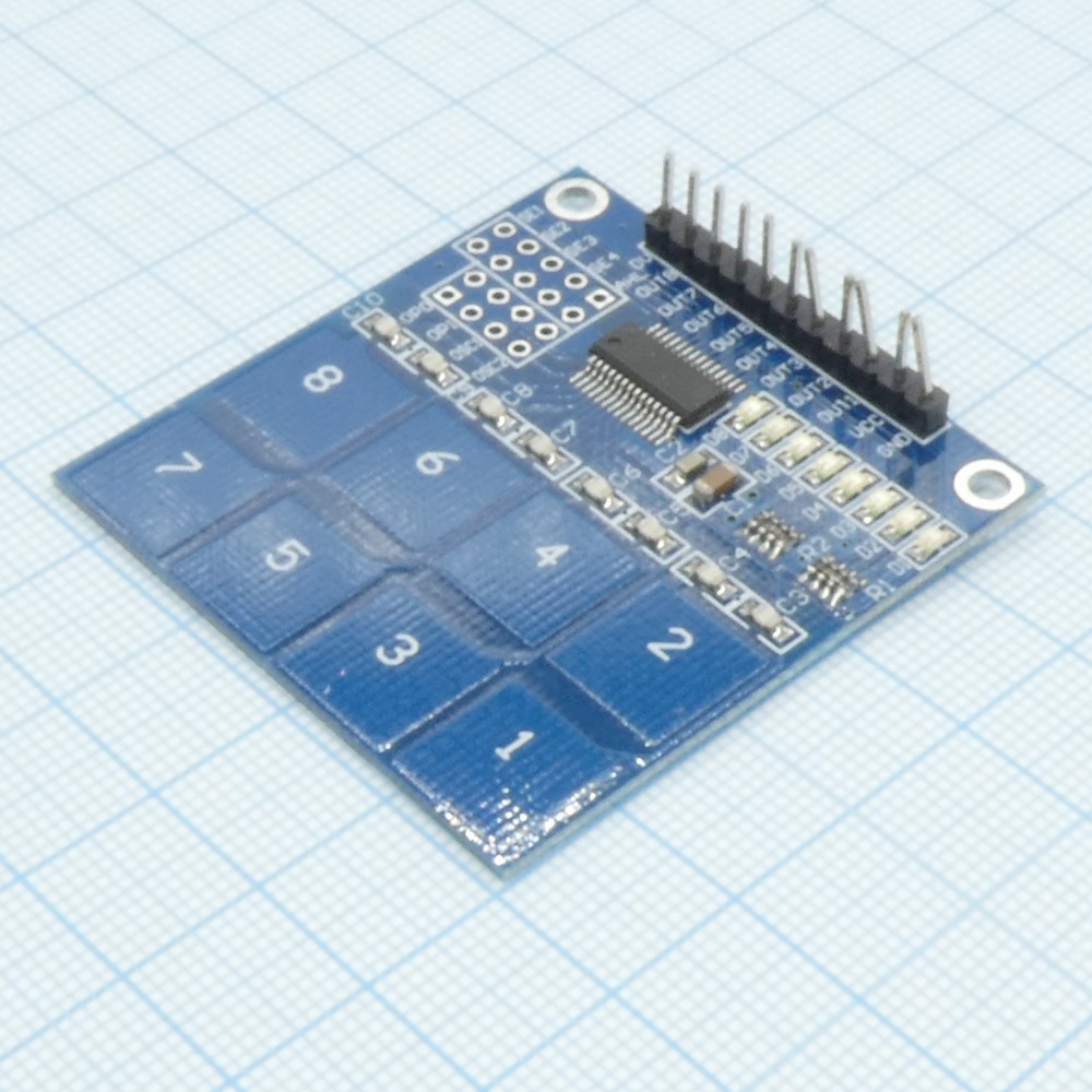 Изображение товара F03-Клавиатура 8ми канальная LC TTP226 сенсорное управление