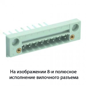 Вилка Wiecon 8213 S / 5 DFWW M, Вилочный разъем, горизонтальный, в панель, шаг: 5.08 мм, 5 полюсов, фиксация на плате пайкой, исполнение: с маркировкой, с монтажными фланцами 400V, 6,5А, цвет: серый