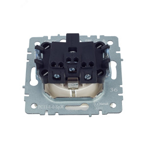 Розетка 1-м СП BRITE РС11-1-0-БрЖ 16А с заземл. без защ. шторки жемчуж. BR-R11-16-K36