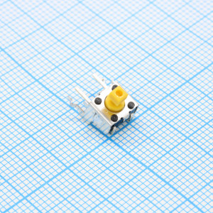 B3F3152, Кнопка тактильная 6х6мм угловая h=3.9.6mm усилие нажатия 1.47N(150гр) 0.05А 24В монтаж в отверстие