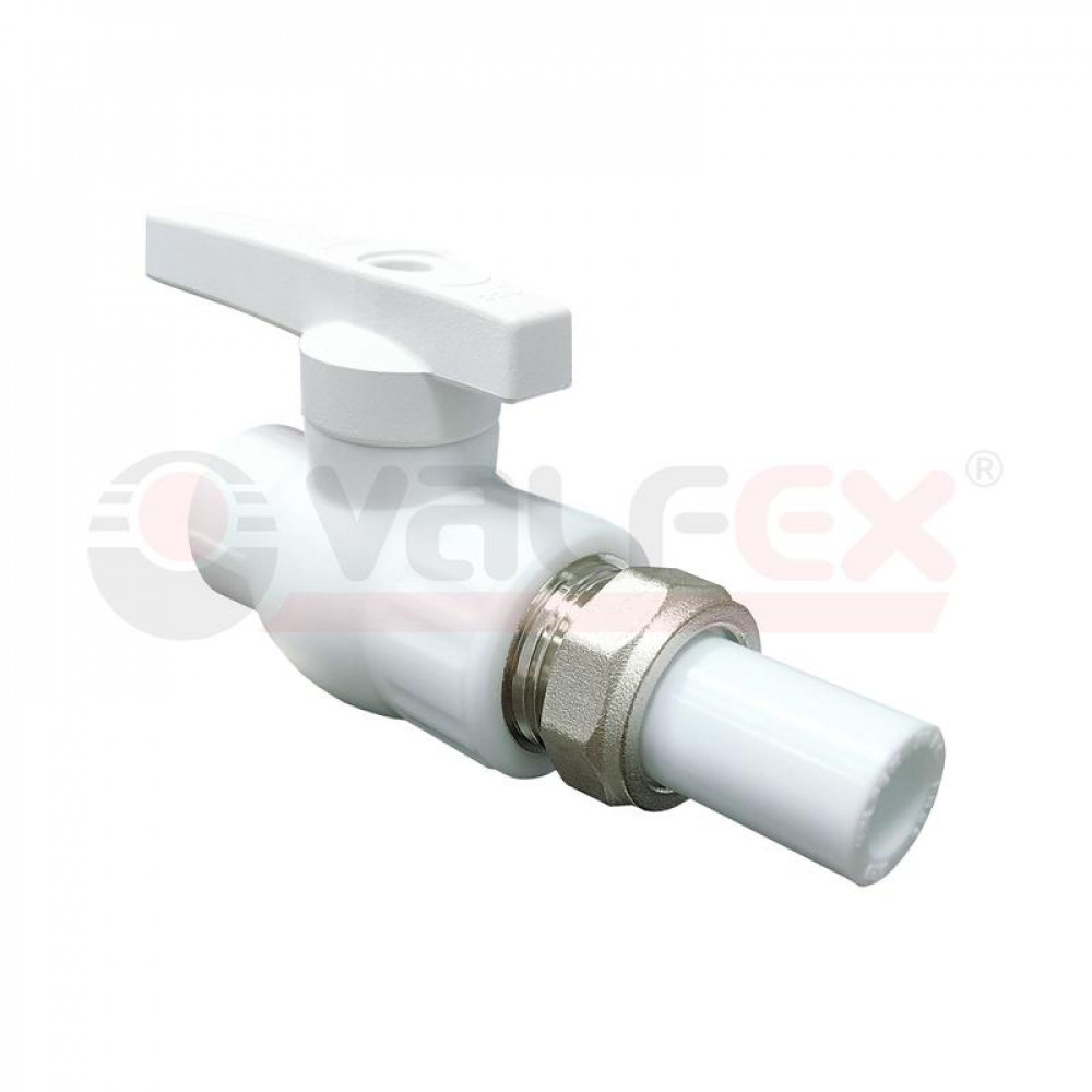 Изображение товара Кран шаровой 20х3/4 дюйма полнопроходной VALFEX 20244020 белый