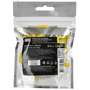 Наконечник НШВИ 6,0-14 желтый (100шт/упак) IEK UGN11-006-014-100