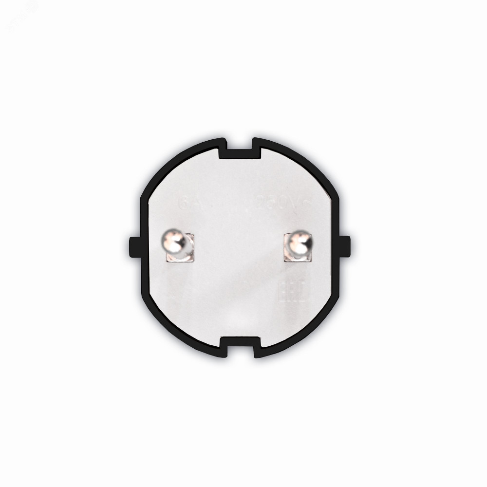 Изображение товара Электрическая вилка без заземления черная 6А 250В еврослот