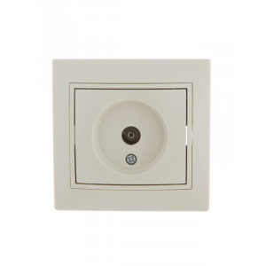 Розетка телевизионная проходная TV СП Mira крем./крем. 701-0303-129