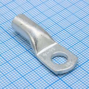 Наконечник кабельный ТМЛС 16-6, Наконечник кабельный медный луженый стандарта «КВТ» кольцевой М6 для опрессовки проводов сечением 16 мм2