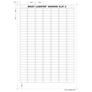 brd29841, ELAT-8-747W этикетки, материал В-747А,белый матовый полиэстер, размер 25х9мм, 50 листов, 10150 шт/упак.