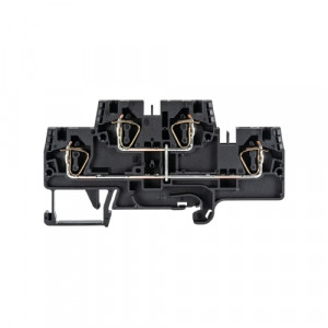 Этажная клемма WKFN 4 E/VB/35, Этажная клемма, 2 этажа, тип фиксации провода: пружинный, номинальное сечение: 4 мм кв., 32A, 500V, ширина: 6 мм, цвет: черный, тип монтажа: DIN35