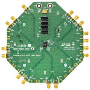 DC2611A-A, Инструменты для разработки часов и таймеров LTC6955 Demo Board Ultralow Jitter 11 Output Fanout Buffer