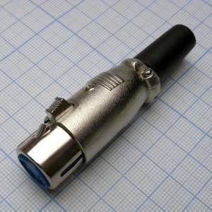 CANNON 67 5F, Аудио разъём XLR - розетка кабельная, 5 контактов, цвет - серебристый