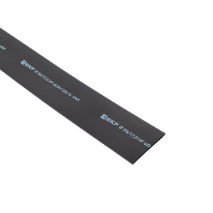 Термоусаживаемая трубка ТУТ нг 35/17.5 черная в отрезках по 1м PROxima tut-35-b-1m