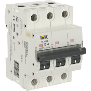 Автоматический выключатель ARMAT M06N 3P D 4А AR-M06N-3-D004