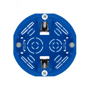 Установочная коробка СП D68х45мм, саморезы, пл. лапки, синяя, IP20, SQ1403-0001