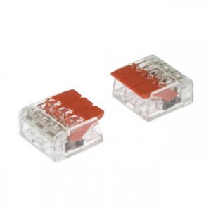 PCT-413 ORANGE, Клемма зажимная соединительная безвинтовая 3 провода сечение 0.5-2.5 кв.мм