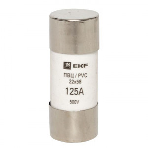 Вставка плавкая цилиндрическая ПВЦ 22х58 125А pvc-22x58-125