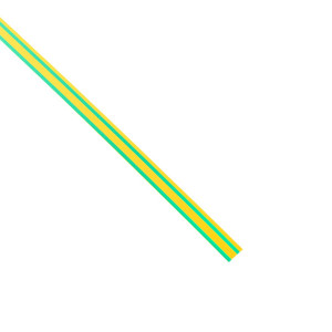 Термоусаживаемая трубка ТУТ нг 8/4 жел-зел рулон PROxima tut-8-yg