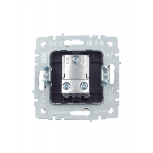 BRITE Розетка TV проходная РТВ10-0-БрА алюминий BR-A10-P-K47