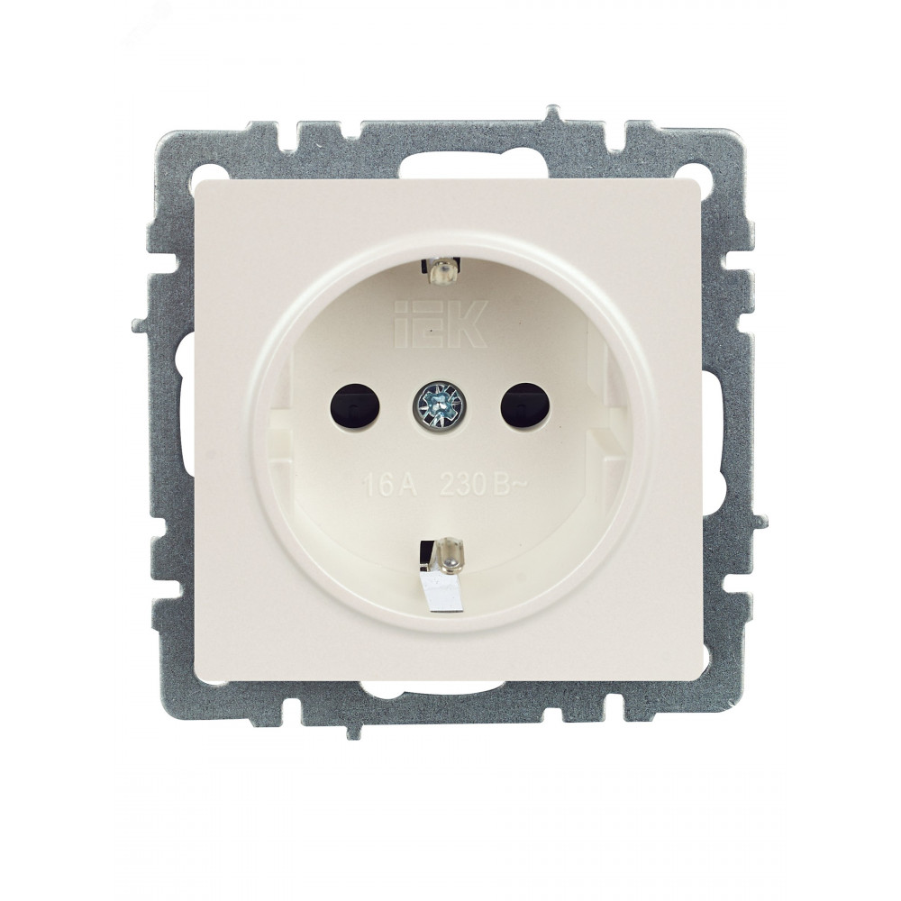 Изображение товара BRITE Розетка силовая 16А с заземлением IP20 перламутровая