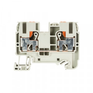 Проходная клемма WTP 6/10, Проходная клемма, тип фиксации провода: Push-in, номинальное сечение: 6/10 мм кв., 57A, 1000V, ширина: 8 мм, цвет: серый, тип монтажа: DIN35