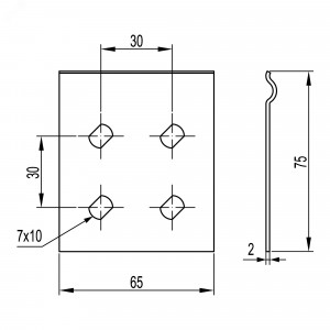 Пластина соединительная GTO H80 толщ. 2,0 мм, цинк-ламель SPGH80HDZL