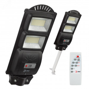 Светильник консольный 40Вт 700лм 5000К IP66 на солнечной батарее SMD с кронштейном с датчиком движения ПДУ Б0046800