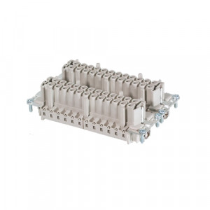 Розеточная контактная вставка BAS BUC 48 50, Розеточная контактная вставка, обжимная фиксация, 48 полюсов + PE, типоразмер 48B, 500V, 16A, (обжимные контакты поставляются отдельно)