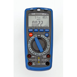 DT-61, Цифровой мультиметр 6 в 1 объединяет в себе функции шумомера, люксметра, влагомера, термометра, бесконтактного измерителя напряжения переменного тока и цифрового мультиметра