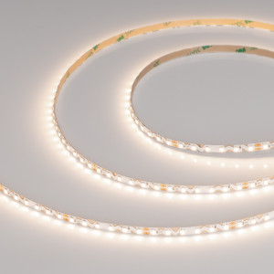 Лента RZ-A120-6mm 24V Warm3500 (9.6 W/m, IP20, 2835, 5m) 041486, Гибкая лента с фигурной платой в форме волны, легко изгибается на плоскости. Светодиоды smd 2835, 120шт/м (600шт на 5м), белая плата, скотч 3М. Цвет ТЕПЛЫЙ 3500K. Питание 24 В, мощность 9.6 Вт/м (48 Вт на 5 м), угол 120°, цветопередача CRI>90. Размеры 500