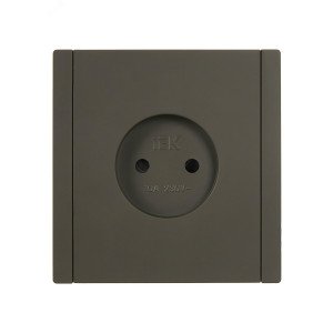 FORTE&PIANO Розетка 1-местная без заземления с защитными шторками винтовое крепление 10А FP317 серый IEK FP-R13-10-K03
