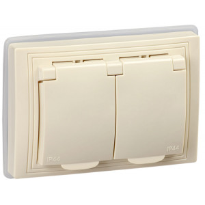 KVARTA Роз. 2ая с з/к с з/ш РСбш12-3-ККм-44 16А IP44 кр. KV-R26-16-44-K33